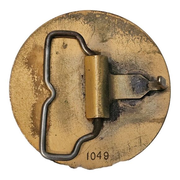 VINTAGE 1983 TRUE WEST MAGAZINE 30TH ANNIVERSARY 1953-1983 BUCKLE 2.5" x 2.5" - Picture 2 of 2